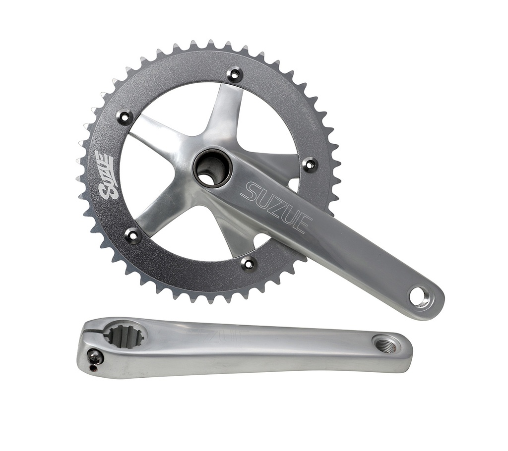 Suzue Drive Shaft Track Crankset silver