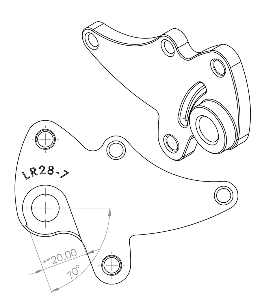 Long Shen Modular Dropout Chip, Left Side (LR28) | The Merry Sales Co.