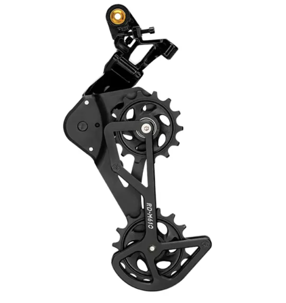 S-Ride Rear Derailleur Overlength Cage 12sp Black/Gold [RD-M610]