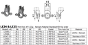 Long Shen Fork Dropout Set, Thru-Axle (LE34B-2)