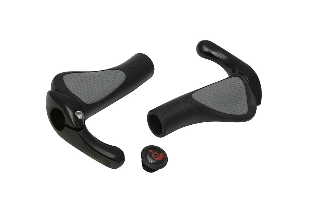 Cardiff Grips Skomer Black & Gray w/ Bar Ends