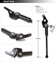 Minoura Kickstand SL-MV4 Brompton (T-line & C-line 12speed 13/32 shaft model) Black