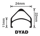 Velocity Wheel Rear 650b Dyad Disc Std. Silv