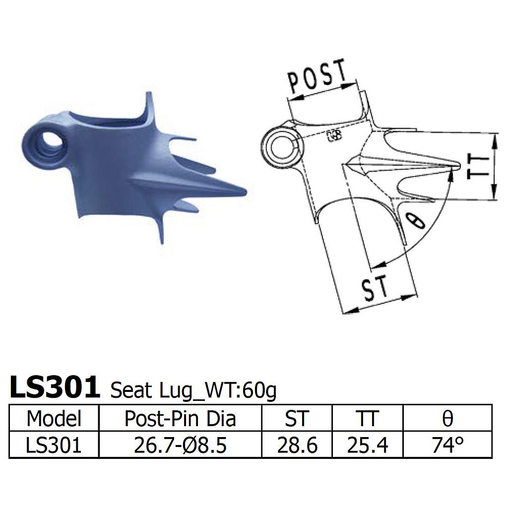 Long Shen 301 Series 4-Point Seat Lug (28.6/25.4) (LS301)
