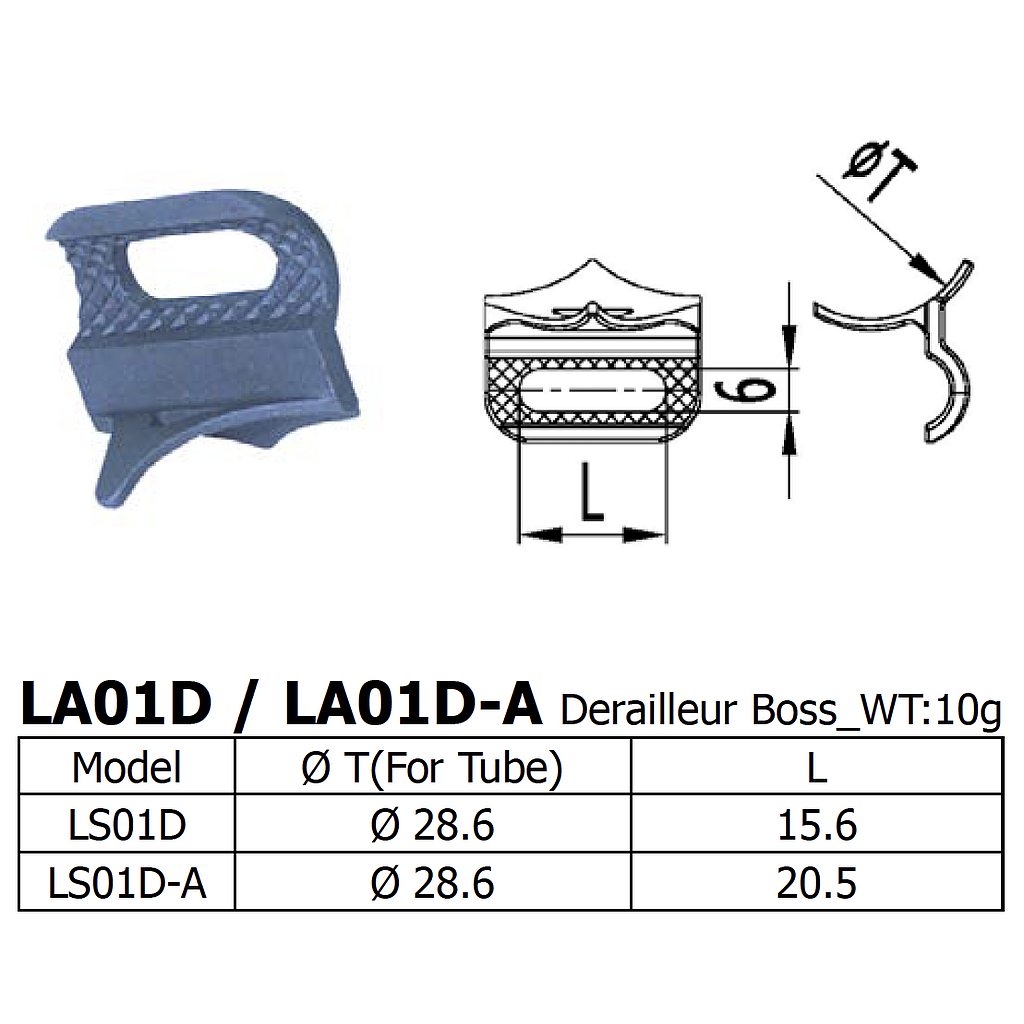 Long Shen Derailleur Braze-On (LA01D)