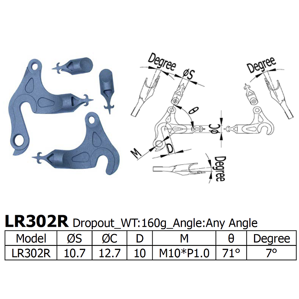 Long Shen 303 Series Dropout Set (LR302R)
