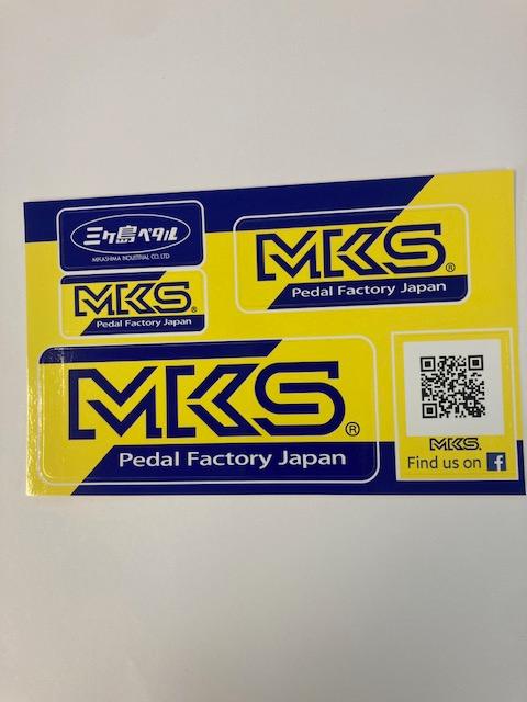 MKS Pedals Factory Japan Sticker Yellow
