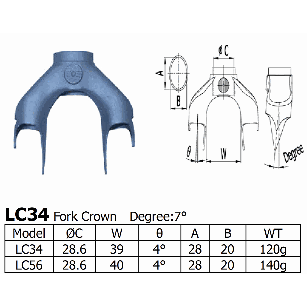 Long Shen Fork Crown (LC34)(28.6)
