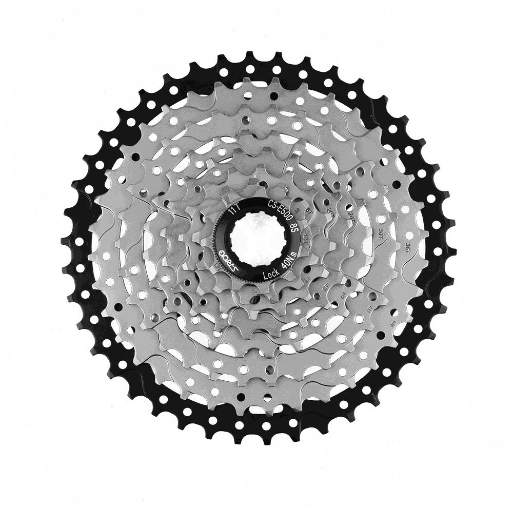 S-Ride Cassette 8sp 11-42T Silver/Black [CS-E500]