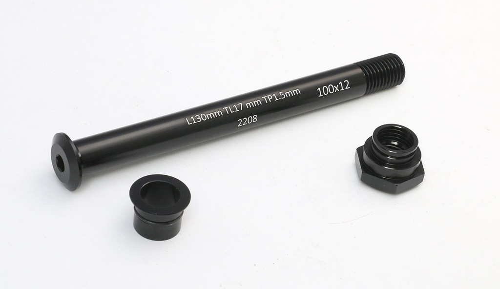Suzue Converter 15mm to 12mm Thru Axle, Length 130mm, 3T Luteus II
