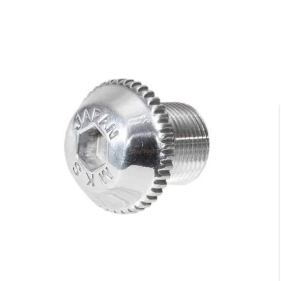 MKS Dust Cap w/Hex hole for Sylvan NEXT Pedals, Silver, Each