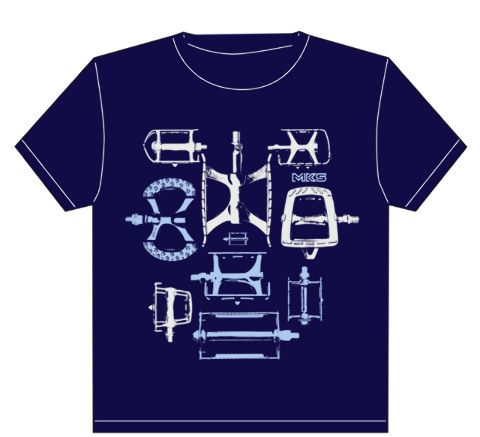 MKS T-Shirt Navy Pedals 