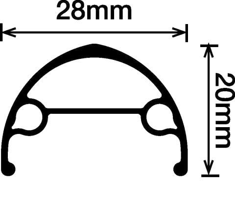 Velocity Rim Blunt 28mm 700c/622/29"