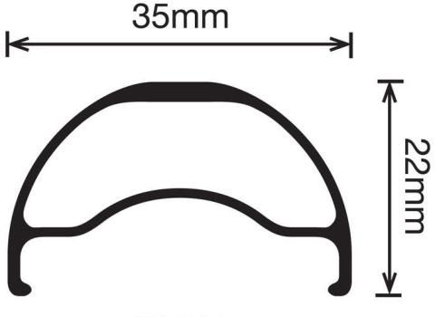 Velocity Rim Blunt 35 26"/559 Black