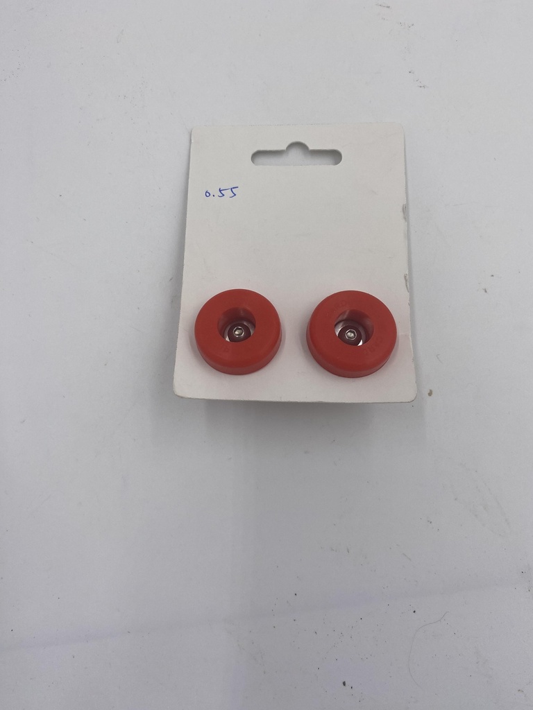 Cardiff Silicone Bar End Plugs Red