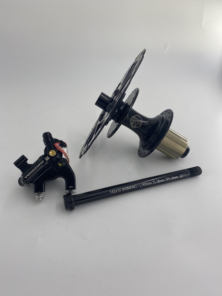 Used Steve Potts Rear Black Hub w/ Rotor and 10mm Axle and Yokozuna Brake