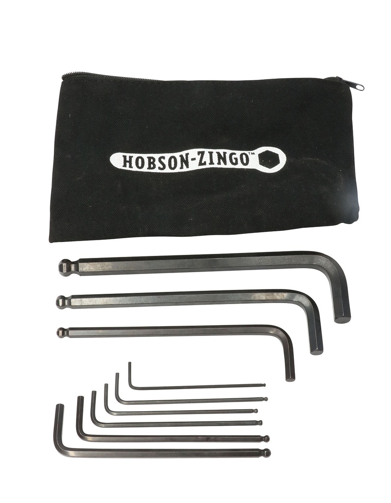 Hobson-Zingo Allen Wrench Set in Cotton Canvas Bag