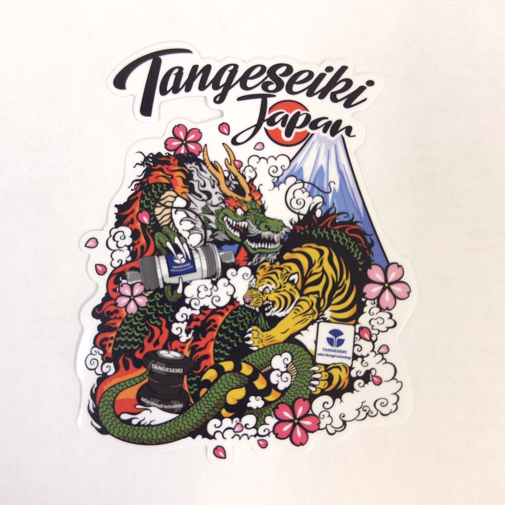 Tange Seiki Japanese Dragon and Tiger Sticker