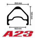 Velocity Rim A23 700c (Silver-Machined Sidewalls)