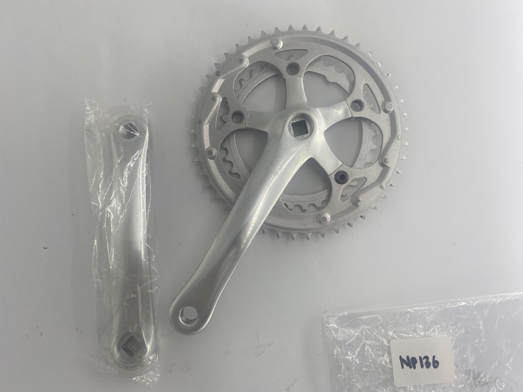 New Albion Crankset 46/34 175mm Polished (bolts have surface rust and some missing)