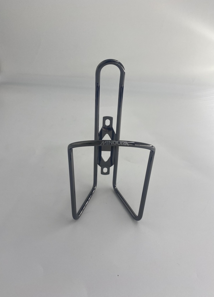 Minoura Water Bottle Cage Black Chrome