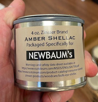 Newbaum's Bulls Eye 1/2 Pint Amber Shellac