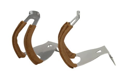 MKS Half Toe Clips Deep Leather