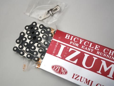 Izumi Chain 1/8" Jet Black 116L  SILVER/BLACK