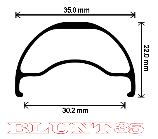 Velocity Rim Blunt 35mm 700c/622/29"
