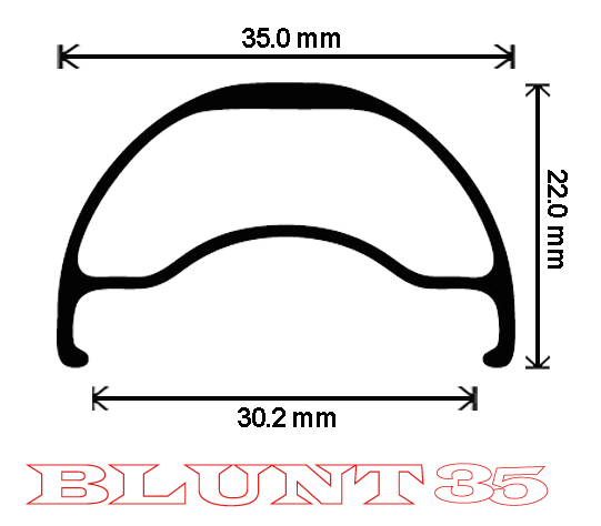 Velocity Rim Blunt 35mm 700c/622/29&quot;