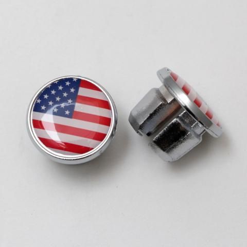 [265351] International Flag Bar Plugs USA Pair