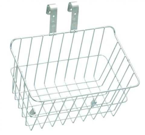 [120283] Wald Basket Front Drop Top (2pc. Leg) 14"x9"x7" Silver Wald #1512