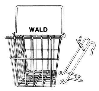 Wald Basket Front w/Holder 14 1/2&quot; x 9 1/2&quot; x 9&quot; Wald #133