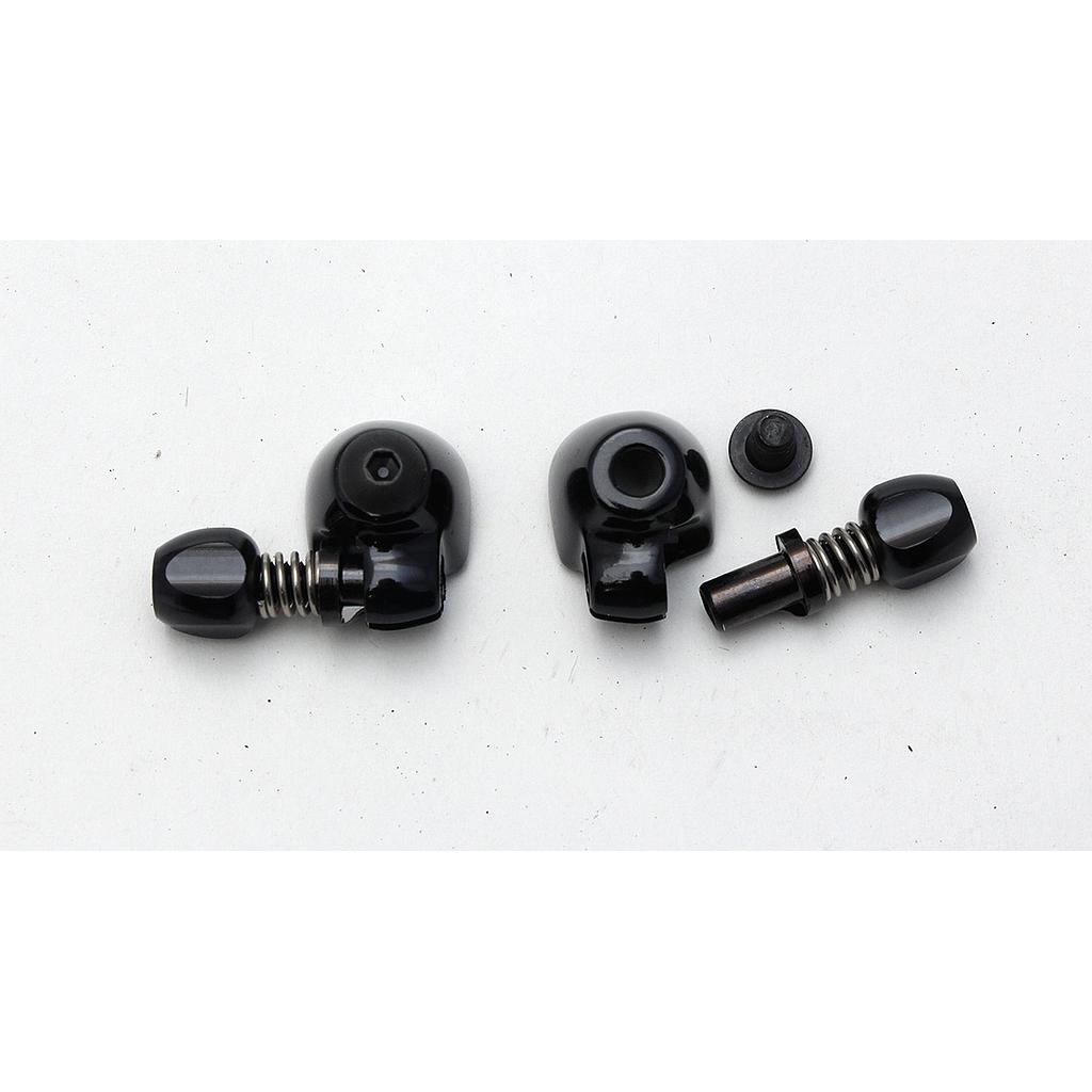 [73239] IRD QR Down Tube Cable Stops w/Adjusters Pair, Black