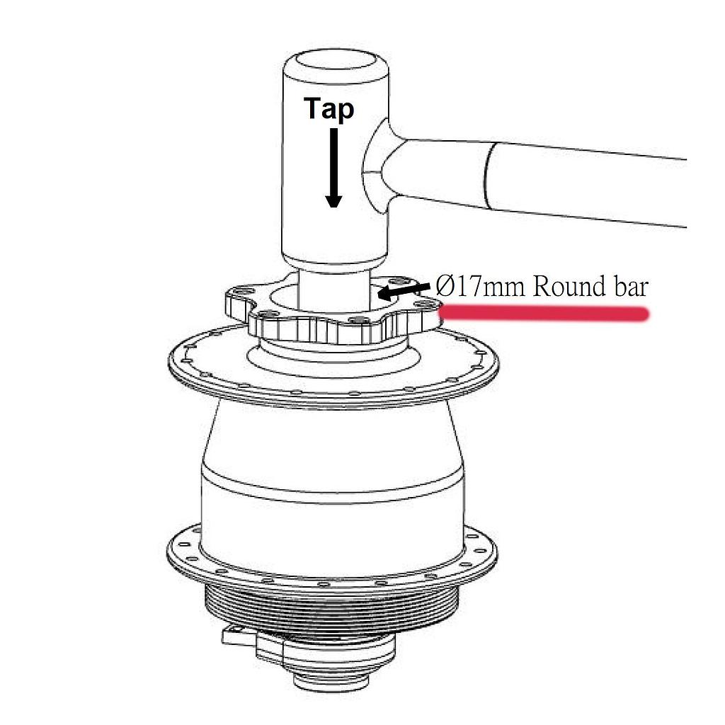 [80121] Kasai Bearing Cap Remover for FS Hub