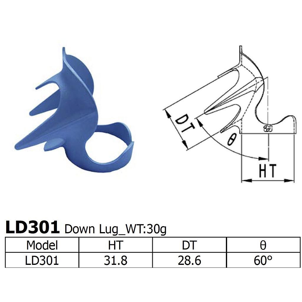 [LS-LD-301] Long Shen 301 Series Down Lug 1&quot; x 28.6mm (LD301)