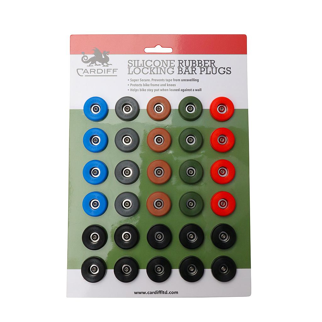 [265362] Cardiff Silicone Bar Plugs 20-22mm POP Card, 30/Mixed
