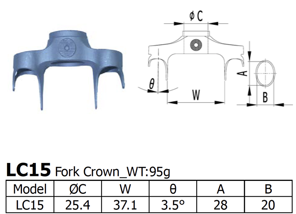 [LS-LC-15] Long Shen Fork Crown LC15