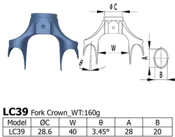 [LS-LC-39] Long Shen Fork Crown LC39, 28.6