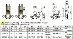 [LS-LE-37-A-2] Long Shen Fork End Set LE37-A2 (160/180mm Flat Mount)