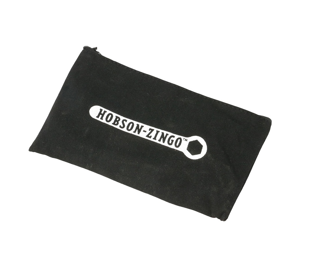[805029] Hobson-Zingo Zippered Cotton Canvas Bag Black
